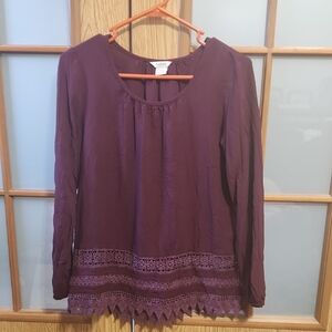 Ariat Purple Women's Top with Lace Detail